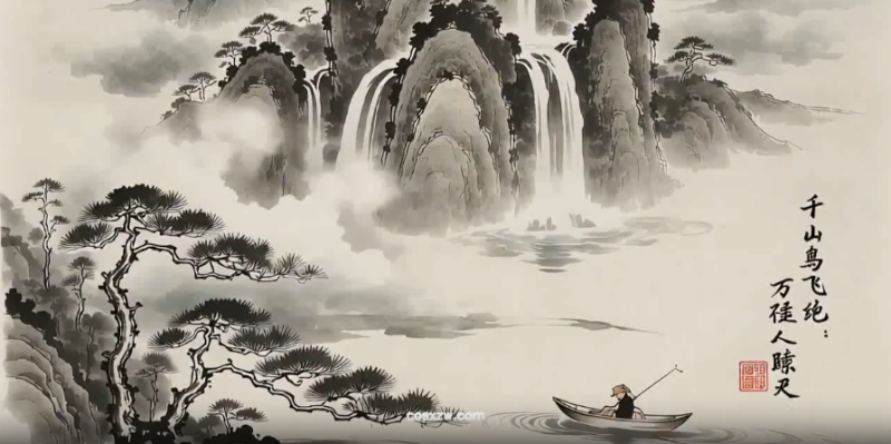 水墨丹青 · 写意山水 — 千问AI绘画完整提示词-酷思熊AI提示词资源站